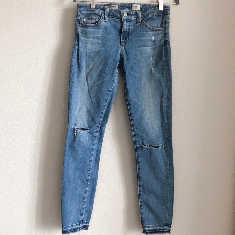 AG Ankle Skinny Distressed Released Undone Hem